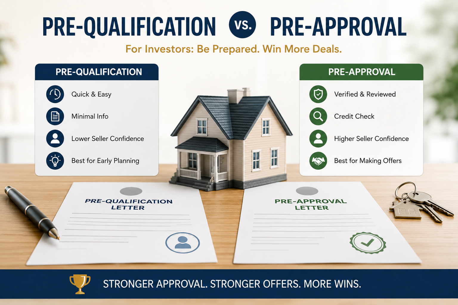 Pre-Approval vs. Pre-Qualification for Investors: Why the Difference Costs You Deals