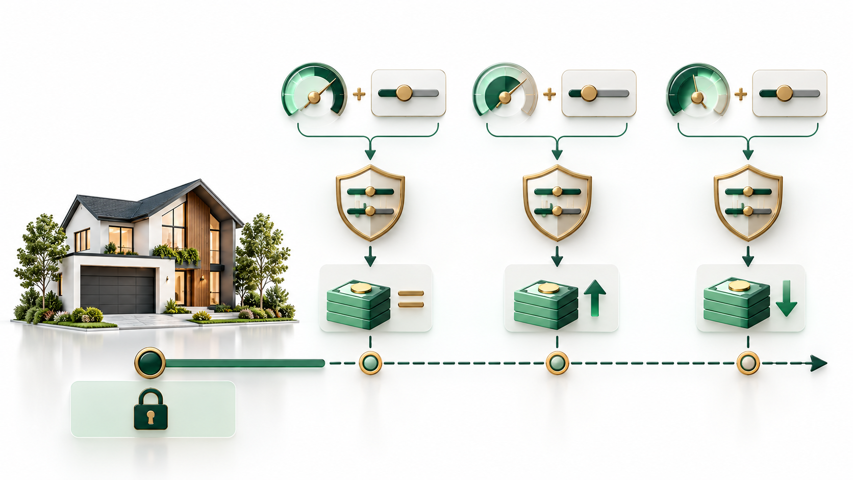 Fixed-rate mortgage with a stable interest rate and predictable principal-and-interest payments