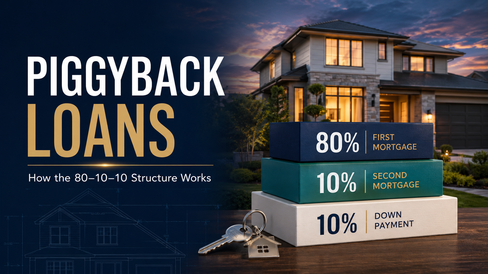 Piggyback Loans: How the 80-10-10 Structure Works, and Who It Actually Fits