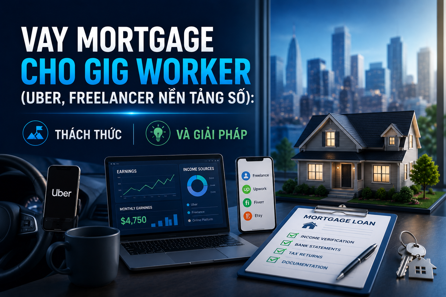 Vay Mortgage Cho Gig Worker (Uber, Freelancer Nền Tảng Số): Thách Thức Và Giải Pháp