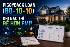 Piggyback Loan 80-10-10: Khi Nào Thì Rẻ Hơn PMI?