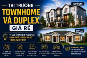 Thị Trường Townhome Và Duplex Giá Rẻ: Vì sao townhome và duplex đang được builder chú ý trong năm 2026?