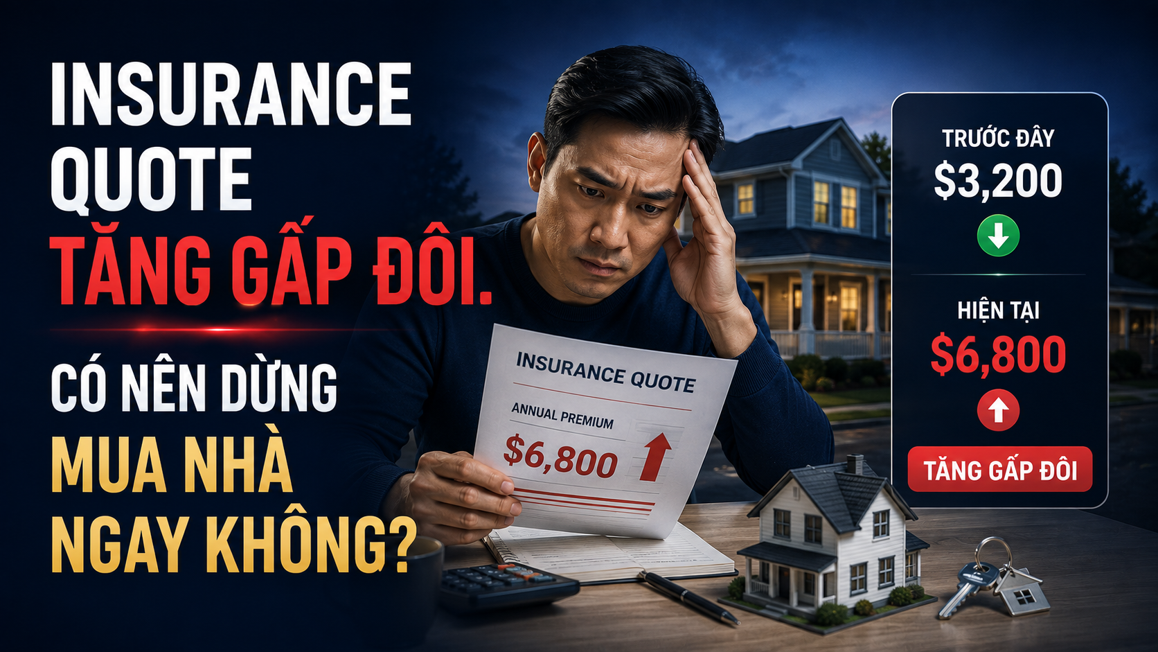 Insurance Quote Tăng Gấp Đôi. Có Nên Dừng Mua Nhà Ngay Không?