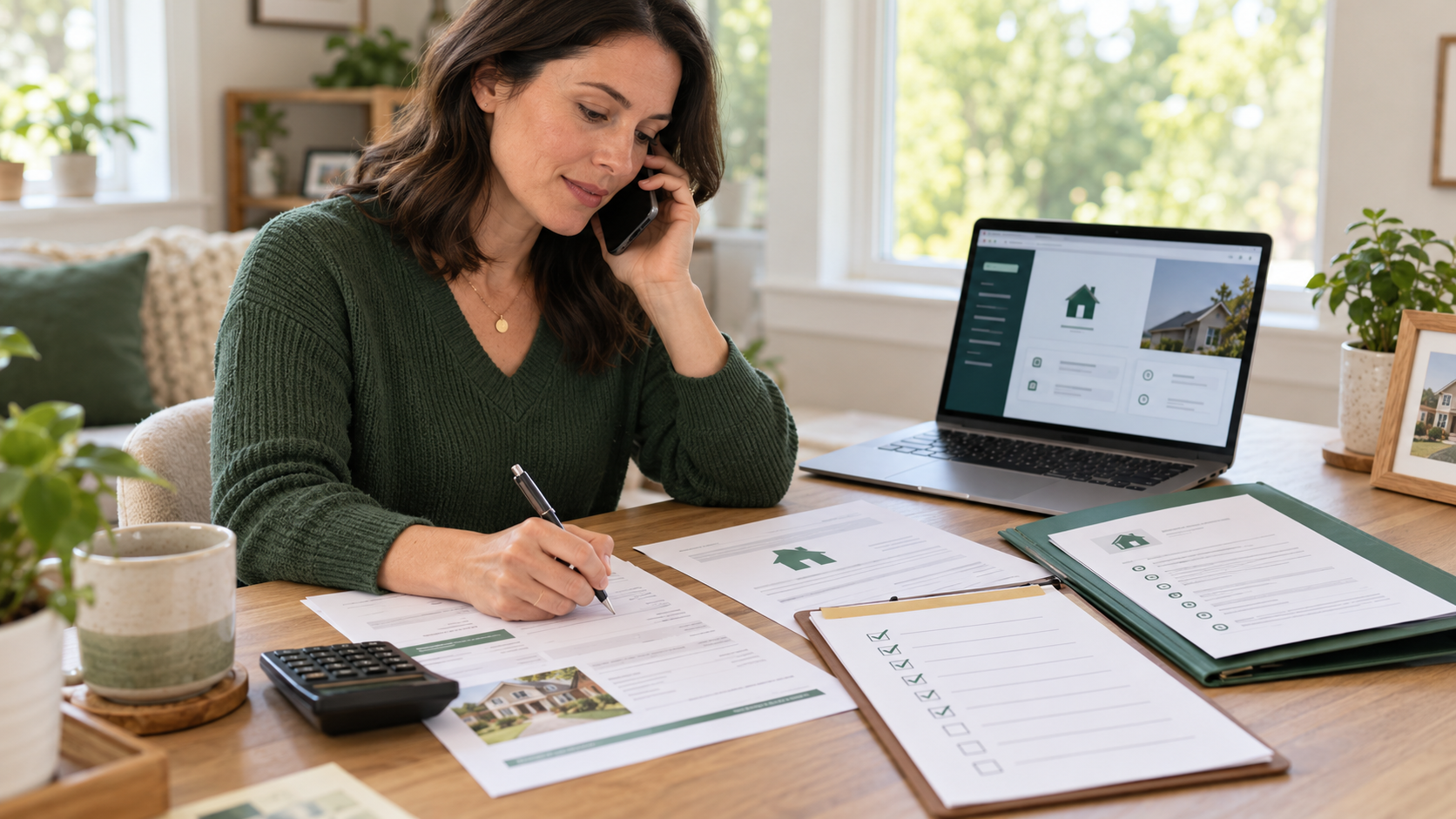 Homeowner contacting the mortgage servicer and reviewing a recast checklist before making a principal payment