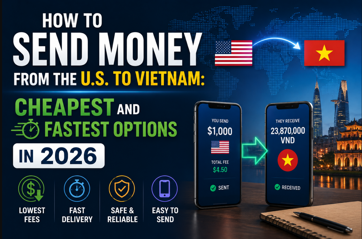 How to Send Money From the U.S. to Vietnam