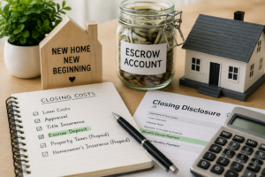 Initial escrow deposit and closing costs explained for homebuyers