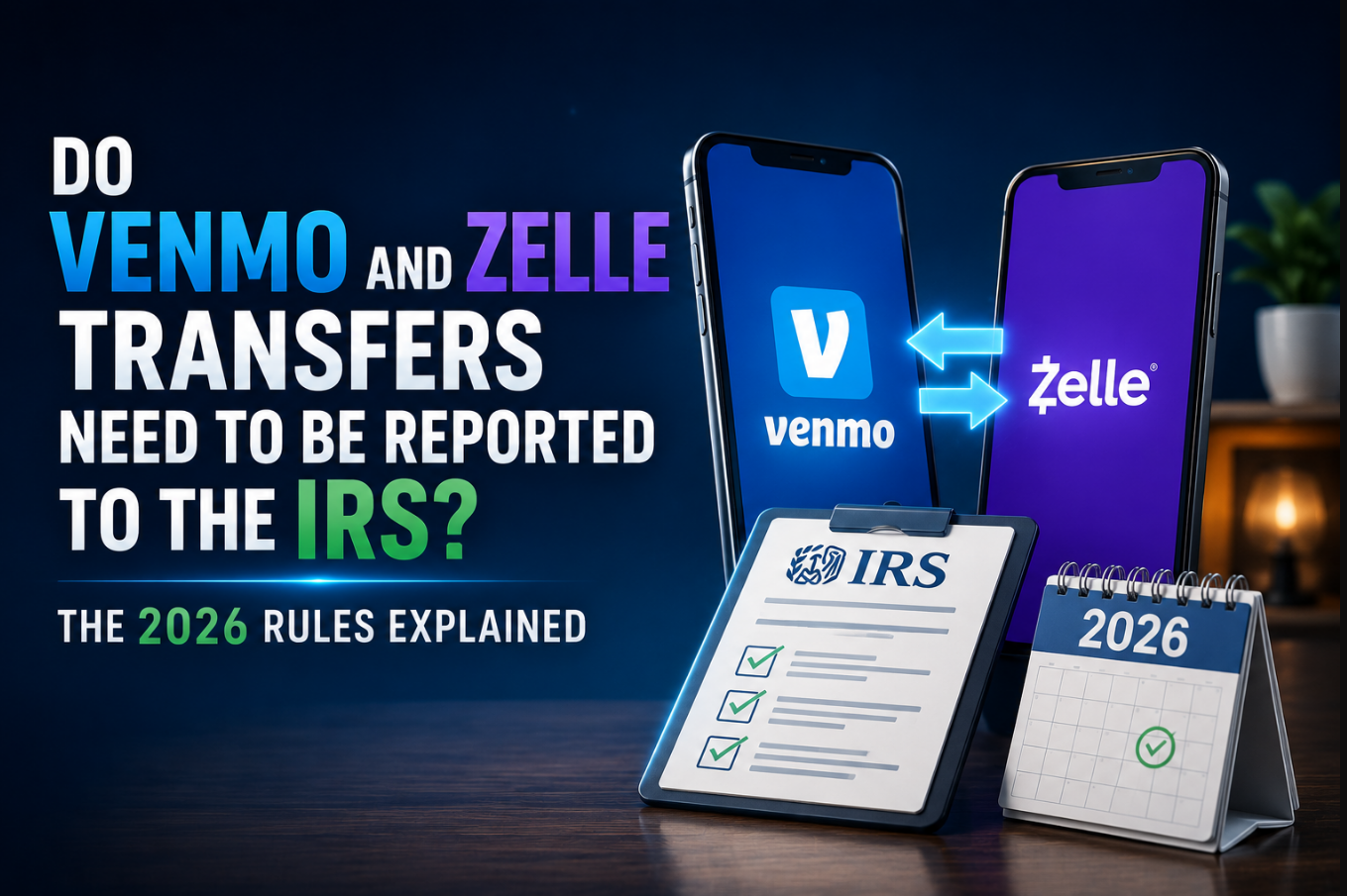 Do Venmo and Zelle Transfers Need to Be Reported to the IRS? The 2026 Rules Explained
