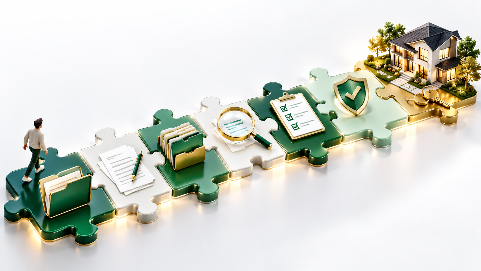Homebuyer following the mortgage process from application through underwriting and closing