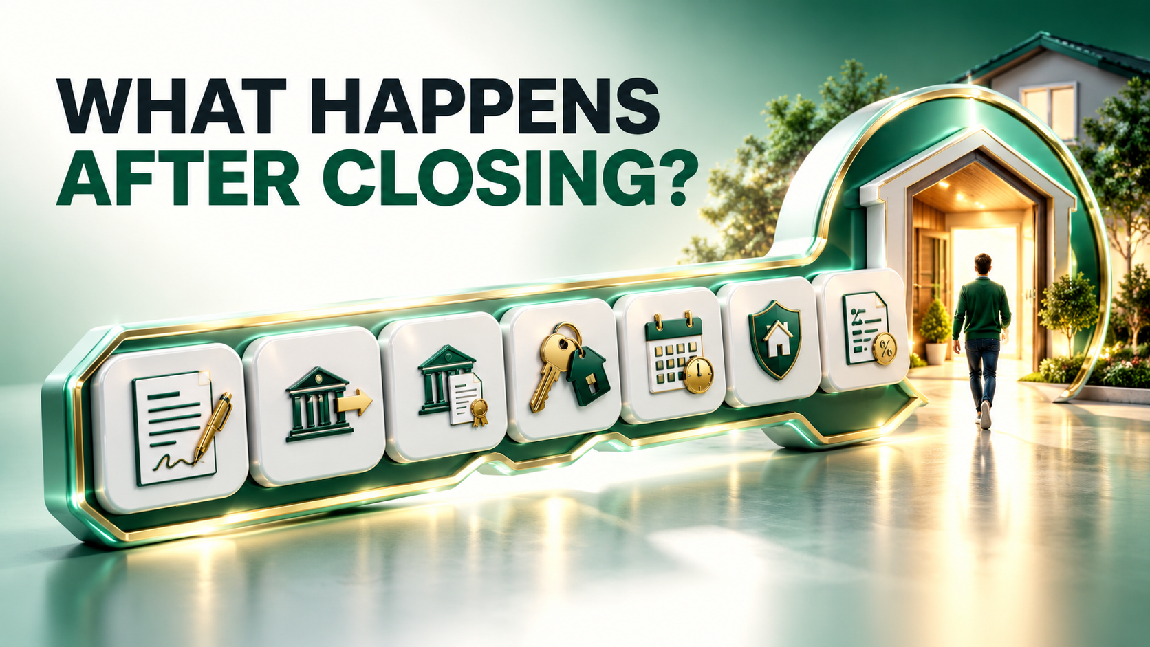 New homeowner reviewing what happens after closing on a house